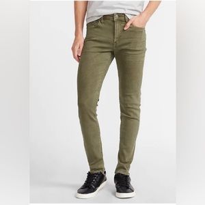 Express Slim Olive Hyper Stretch Jeans (M)
